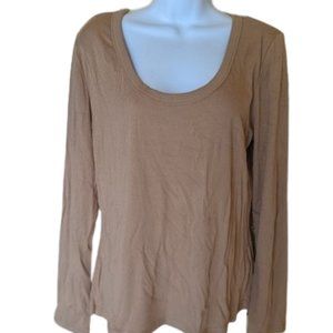 Long Sleeve Beige Shirt Size 1XL  New NWT